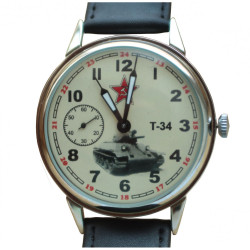 Soviet vintage military mechanical wristwatch Russian TANK T-34