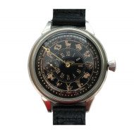 Poignet russe montre MOLNIJA avec ZODIAC signe 18 Joyaux