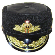 Chapeau d'amiral soviétique Chapeau Papakha d'hiver de la flotte de la marine Chapeau en cuir d'animal URSS