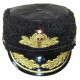 Sombrero de almirante soviético Sombrero de papakha de invierno de la flota naval Sombrero de cuero animal URSS