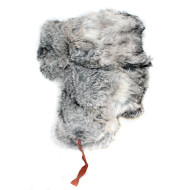 Fourrure de lapin gris moderne chapeau d'hiver chapka ushanka