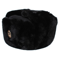 Cappello di pelliccia invernale Ushanka caldo nero dei marines sovietici