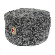 High rank Soviet Officers gray fur Astrakhan hat Papakha USSR Winter ushanka hat