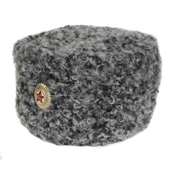 Oficiales soviéticos de alto rango sombrero de Astrakhan de piel gris Papakha URSS Sombrero de invierno ushanka