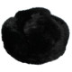 Chapeau d'hiver en fourrure de lapin noir de style soviétique Ushanka avec oreillettes