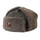 Ancien authentique chapeau d'hiver soviétique Ushanka chapeau de l'armée rouge type WWII