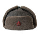 Antiguo auténtico sombrero de invierno soviético Ushanka Sombrero del ejército rojo tipo Segunda Guerra Mundial