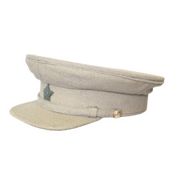 Sombrero de oficial soviético Guerra de Afganistán Gorra con visera Gorra caqui militar de la URSS Sombrero del Ejército Rojo con insignia de estrella verde