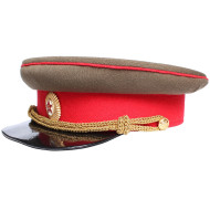 USSR RKKA Officer Visor hat with red Army badge