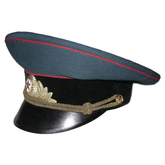 Chapeau à visière soviétique pour troupes de chars et officiers d'artillerie