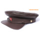 Oficiales soviéticos marrón sombrero de cuero ruso