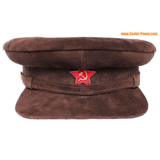 Special leather SUEDE hat Lenin