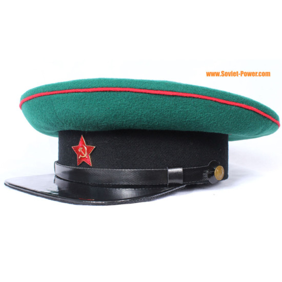 USSR ruso NKVD Fronteras Tropas Oficiales Sombrero de visera verde