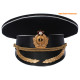 ソ連海軍大尉黒いバイザー帽子