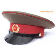 URSS armée troupes officier interne bouchon marron visière