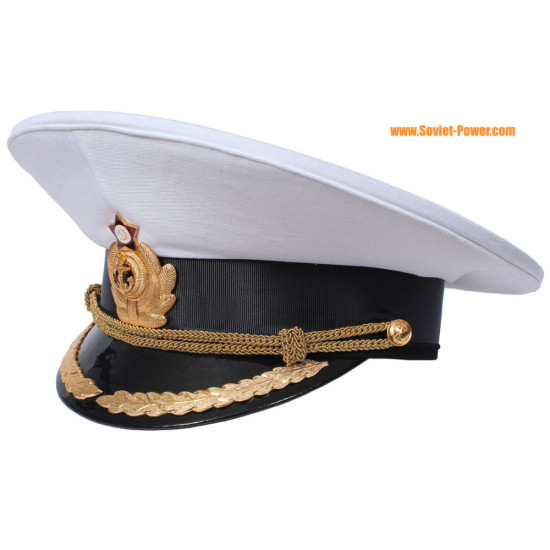 Chapeau de visière de parade du capitaine de la flotte navale soviétique