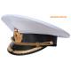 Parade-Schirmmütze des Kapitäns der sowjetischen Marineflotte