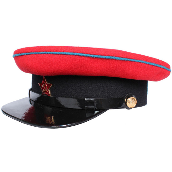 Sombrero militar del visera del comandante WW2 del ferrocarril de la URSS