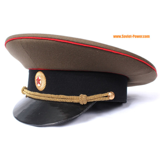 Gorra de visera de oficial del ejército soviético de la URSS con insignia