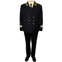 Russische Marine-Flotte ADMIRAL Stickerei schwarzer Uniform Kit