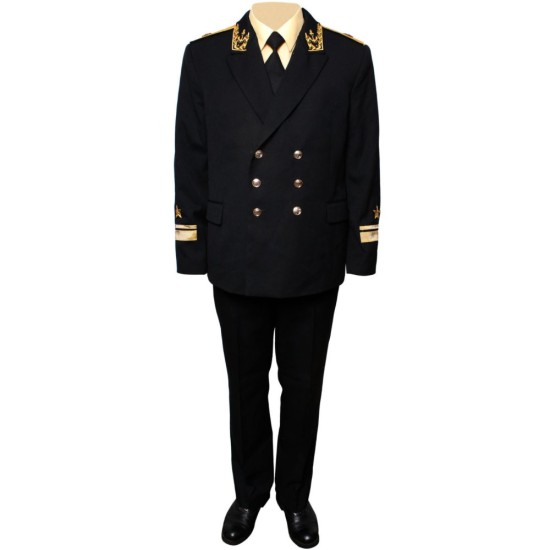 Russe flotte de la Marine amiral broderie kit uniforme noir