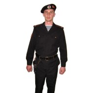 Sowjetische / Russische Armee MARINES schwarze Militärseglerjacke