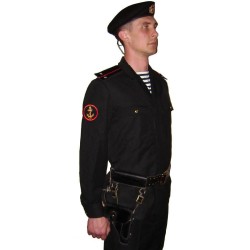 Sowjetische / Russische Armee MARINES schwarze Militärseglerjacke