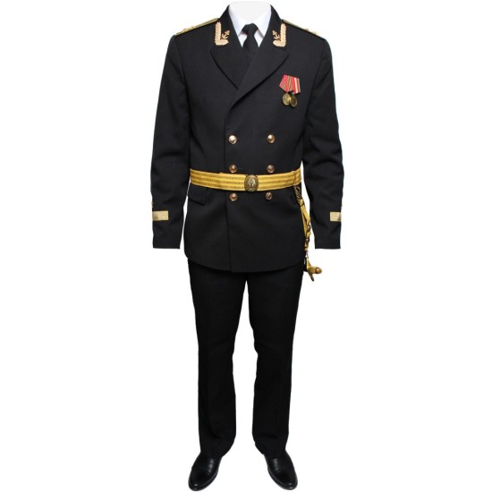 Chaqueta del uniforme de la marina de guerra soviética / rusa NEGRO