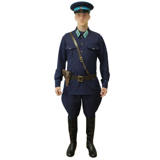 Soviet Air Force Lieutenant Russian blue uniform