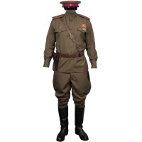 WW2 ソ連赤軍 歩兵科 将校用乗馬ズボン レプリカ ソ連赤軍第二次世界大戦のロシア歩兵将軍パンツ乗馬、ズボン