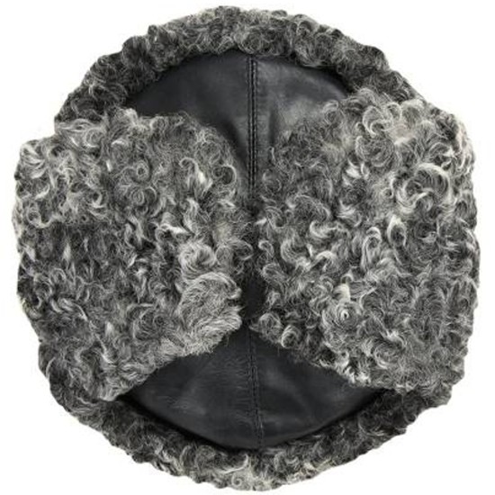 Véritable WW2 Karakul ushanka Union soviétique chapeau ushanka URSS chapeau d’hiver Oreillettes militaires chapeau ushanka Cuir noir ushanka cadeau soviétique