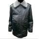 Soviet military coat Genuine Leather jacket USSR Officer's winter coat with Astrakhan fur collar