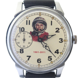 Russian Molnija space watch with Yuri Gagarin