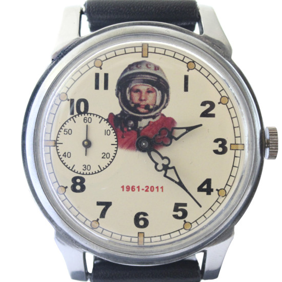 Orologio spaziale russo Molnija con Yuri Gagarin