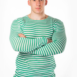 Soviet Army Border Guards shirt Knitted green longsleeve USSR striped sweatshirt