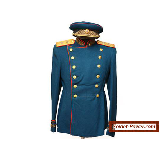 Un uniforme de parade AUTHENTIQUE soviétique du lieutenant-général FABRIQUÉ EN 1945