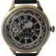 Sowjetischen Armbanduhr molniya mit Weltkarte 18 Juwelen