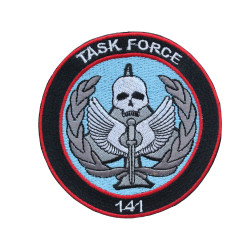 Toppa ricamata da cucire/adesiva/in velcro della Task Force 141 con teschio