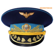 Sombrero de visera azul generales de la fuerza aérea de Ucrania