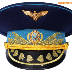 Sombrero de visera azul generales de la fuerza aérea de Ucrania