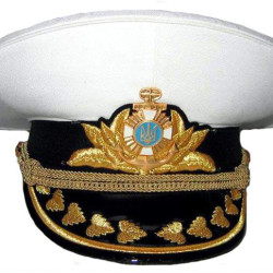 Flotta Ucraina marina ammiragli cappello visiera bianco parata