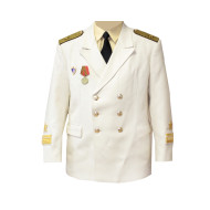 Abrigo de desfile de la flota naval del almirante blanco con camisas