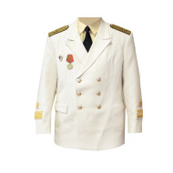 Weißer Admiral Naval Fleet Parade Coat mit Hemden