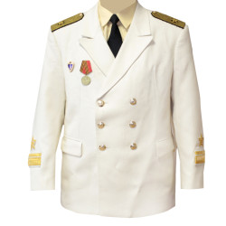 Weißer Admiral Naval Fleet Parade Coat mit Hemden