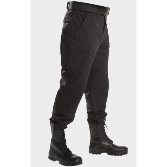 Black tactical field trousers OVEREXPOSURE satin pants PERESVET M-435