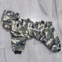 Winter fleece dog suit Tactical pet clothing Military camouflage dog uniform Warm