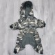 Winter fleece dog suit Tactical pet clothing Military camouflage dog uniform Warm