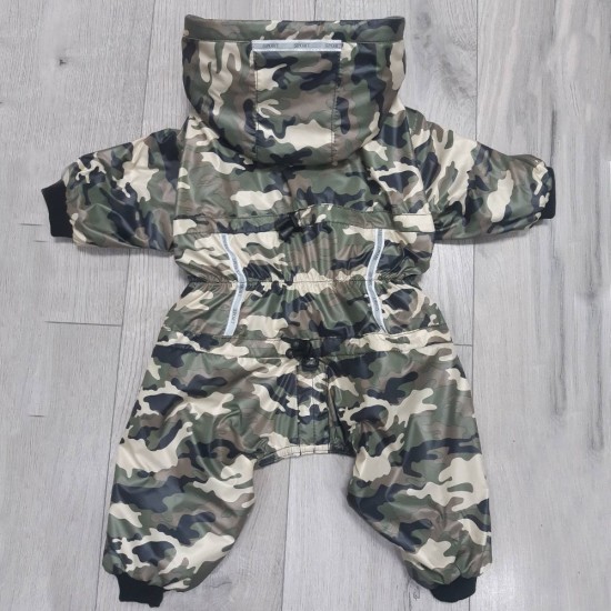 Traje de lana para perros de invierno, ropa táctica para mascotas, uniforme militar de camuflaje para perros, cálido