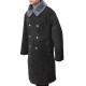 USSR winter General Black Soviet Suede Leather Overcoat