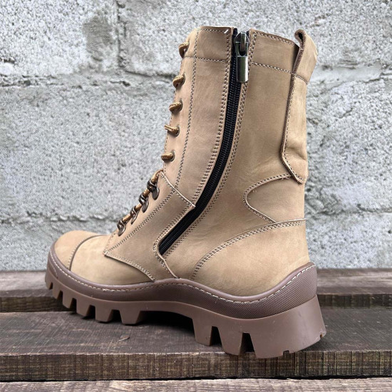 Botas altas STORM nobuk beige